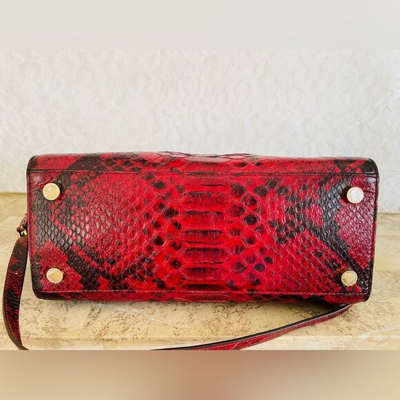 Michael Kors Red Snake Print Shoulder Bag - Picture 6 of 9